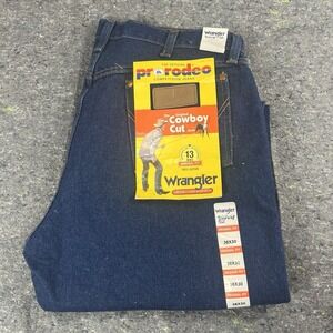 Wrangler Cowboy Cut 13MWZ Original Fit Jeans Men's 36x30 Rigid Indigo New